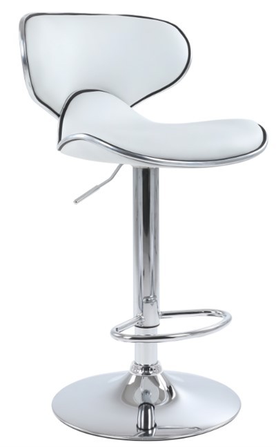 Balti, melni bāra krēsli